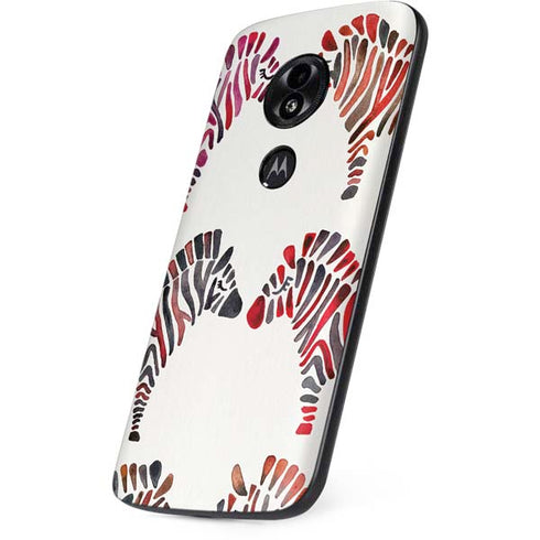 Cat Coq Rainbow Zebras Moto E5 Play Skin