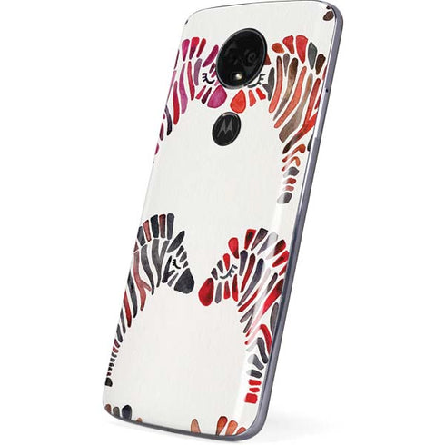 Cat Coq Rainbow Zebras Moto E5 Plus Skin