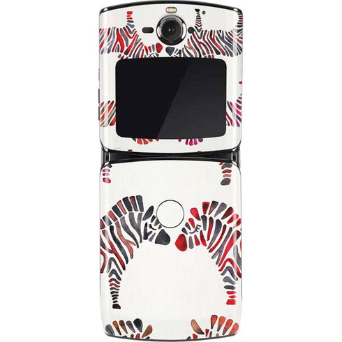 Cat Coq Rainbow Zebras Motorola RAZR Skin