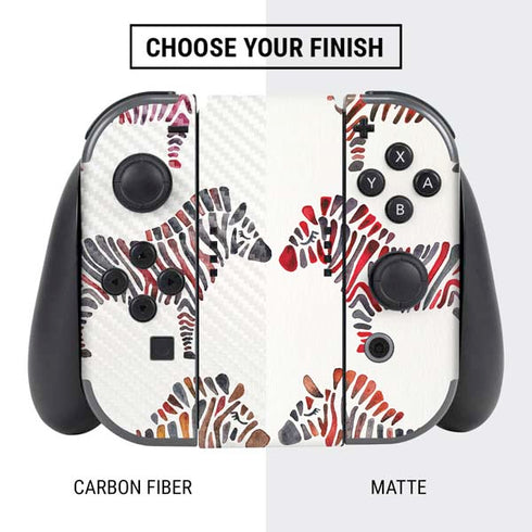 Cat Coq Rainbow Zebras Nintendo Switch Bundle Skin