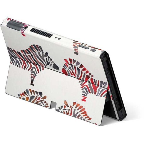 Cat Coq Rainbow Zebras Nintendo Switch OLED (2021) Skin