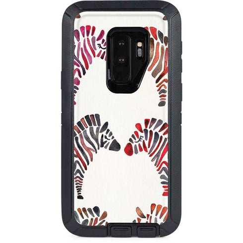 Cat Coq Rainbow Zebras Otterbox Defender Galaxy Skin