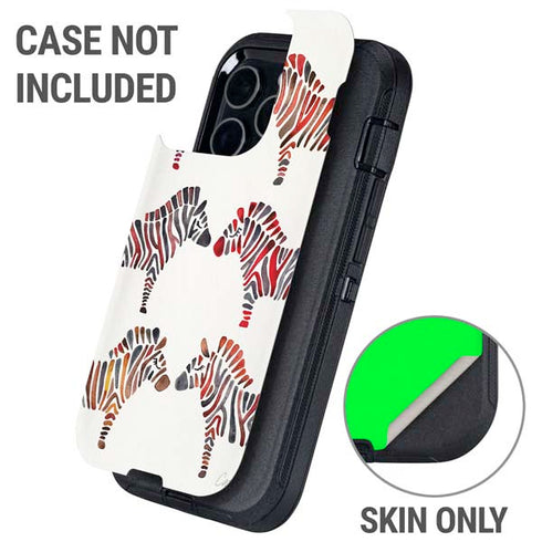 Rainbow Zebras by Cat Coq Otterbox Defender iPhone Skin