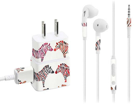 Cat Coq Rainbow Zebras Phone Charger Skin