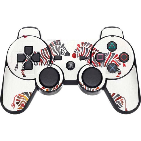 Cat Coq Rainbow Zebras PS3 Dual Shock wireless controller Skin