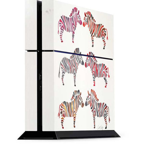 Cat Coq Rainbow Zebras PS4 Console Skin