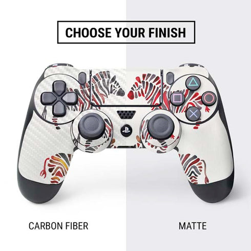 Cat Coq Rainbow Zebras PS4 Controller Skin