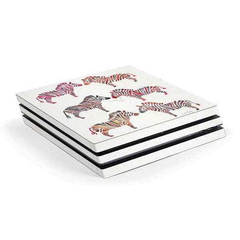 Cat Coq Rainbow Zebras PS4 Pro Console Skin