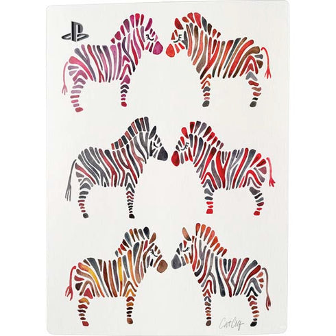Cat Coq Rainbow Zebras PS5 Digital Edition Console Skin