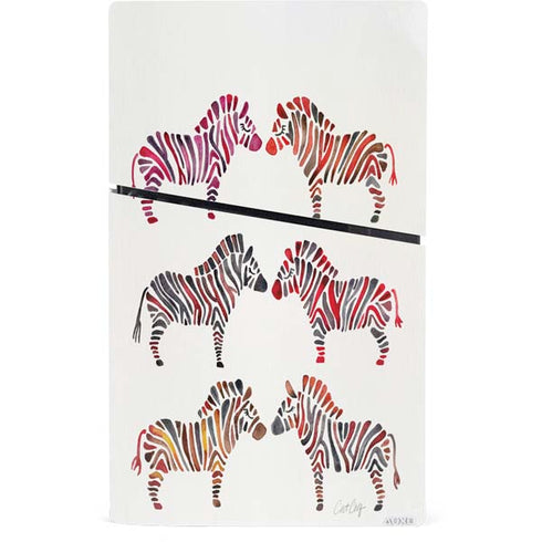 Rainbow Zebras by Cat Coq PS5 Slim Digital Edition Console Skin