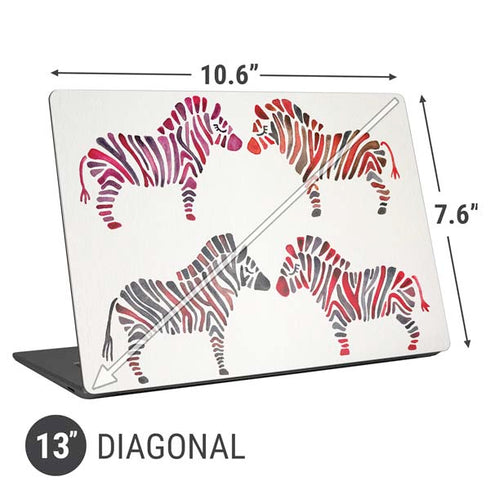 Cat Coq Rainbow Zebras Universal Laptop 13in (10.6 x 7.6in) Skin