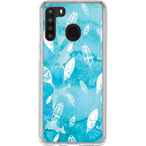 Raining Feathers Galaxy A21 Clear Case