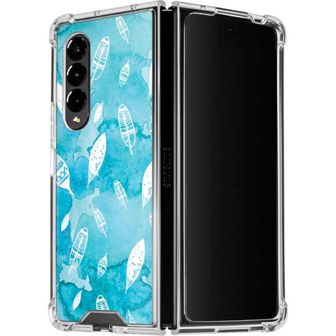 Raining Feathers Galaxy Z Fold4 5G Clear Case