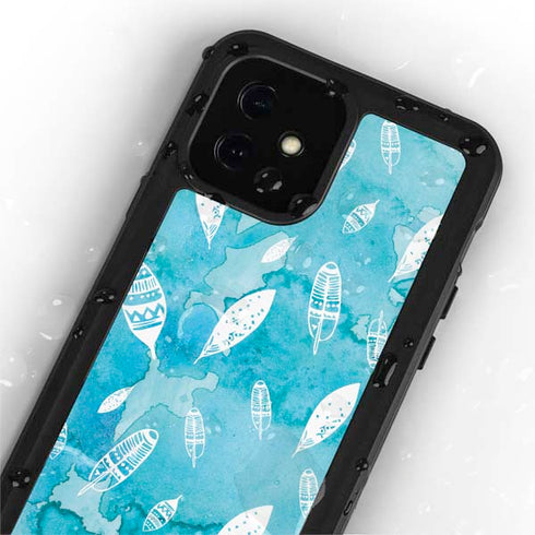 Raining Feathers iPhone 12 Mini Waterproof Case