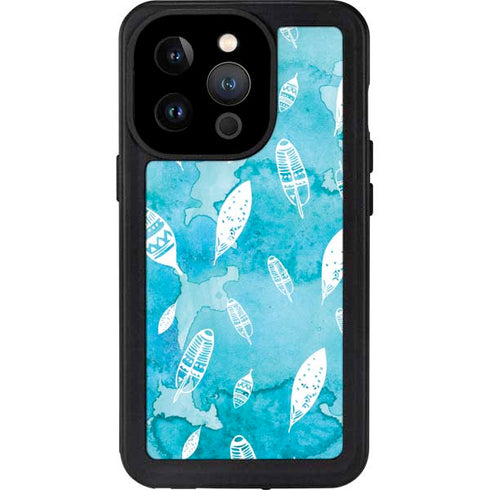 Raining Feathers iPhone 14 Pro Waterproof Case