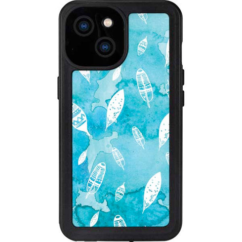 Raining Feathers iPhone 15 Waterproof Case