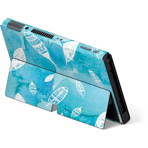 Raining Feathers Nintendo Switch OLED (2021) Skin