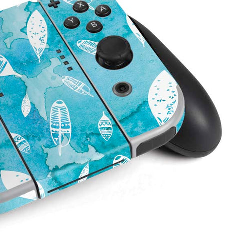 Raining Feathers Nintendo Switch OLED (2021) Skin