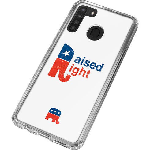 Raised Right Galaxy A21 Clear Case