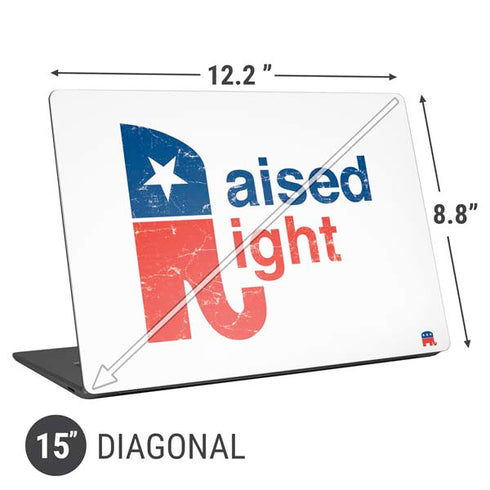 Raised Right Universal Laptop 15in (12.2 x 8.8in) Skin