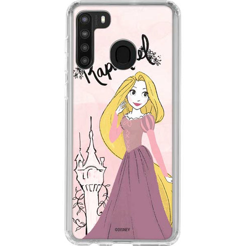 Disney Princess Rapunzel Art Galaxy A21 Clear Case