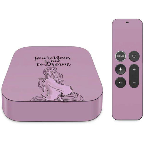 Disney Princess Rapunzel Never Too Old To Dream Art Apple TV Skin