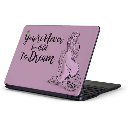 Disney Princess Rapunzel Never Too Old To Dream Art Samsung Chromebook Skin