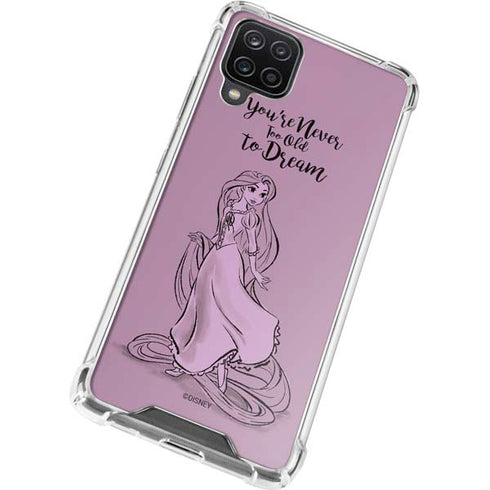 Disney Princess Rapunzel Never Too Old To Dream Art Galaxy A12 Clear Case