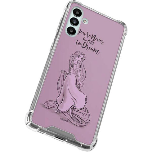 Disney Princess Rapunzel Never Too Old To Dream Art Galaxy A13 5G Clear Case