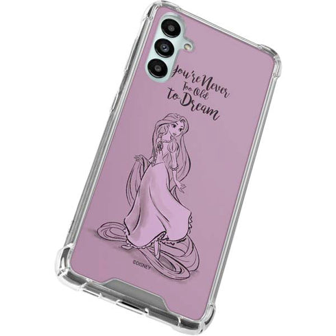 Disney Princess Rapunzel Never Too Old To Dream Art Galaxy A14 5G Clear Case