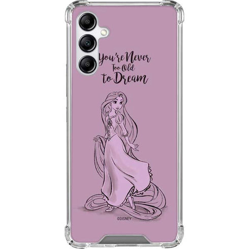 Disney Princess Rapunzel Never Too Old To Dream Art Galaxy A15 5G Clear Case