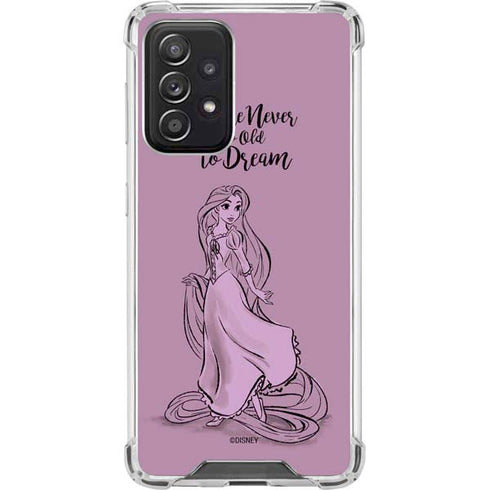Disney Princess Rapunzel Never Too Old To Dream Art Galaxy A52 5G Clear Case