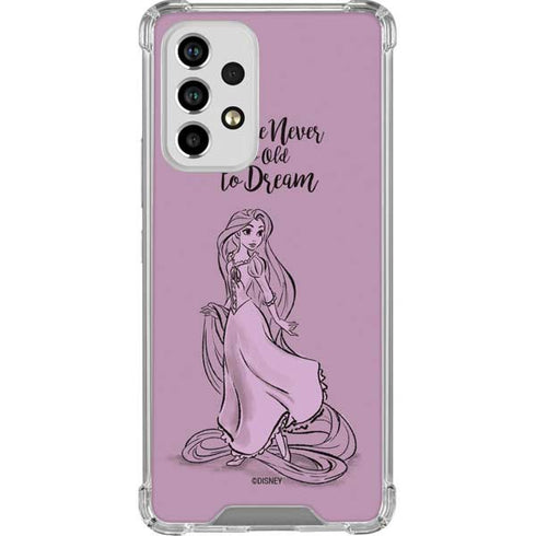 Disney Princess Rapunzel Never Too Old To Dream Art Galaxy A53 5G Clear Case