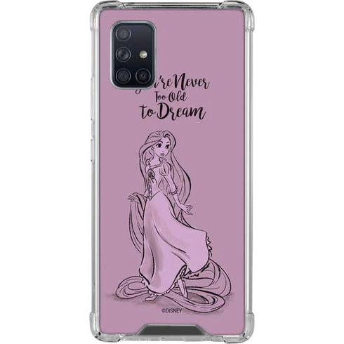 Disney Princess Rapunzel Never Too Old To Dream Art Galaxy A71 5G Clear Case