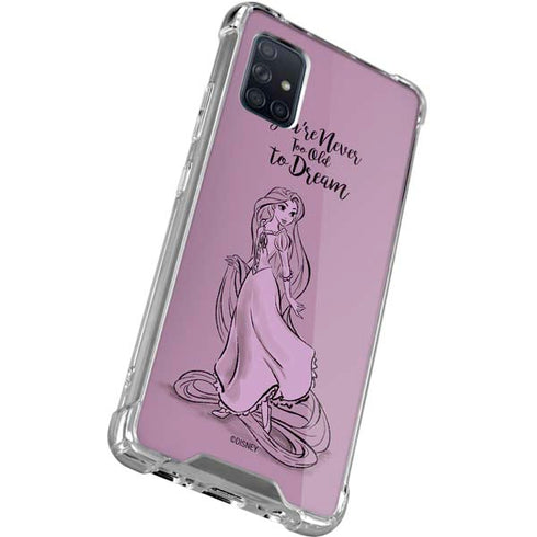 Disney Princess Rapunzel Never Too Old To Dream Art Galaxy A71 5G Clear Case