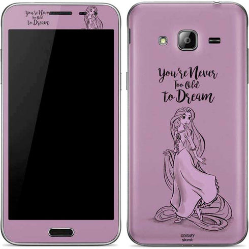 Disney Princess Rapunzel Never Too Old To Dream Art Galaxy J3 Skin