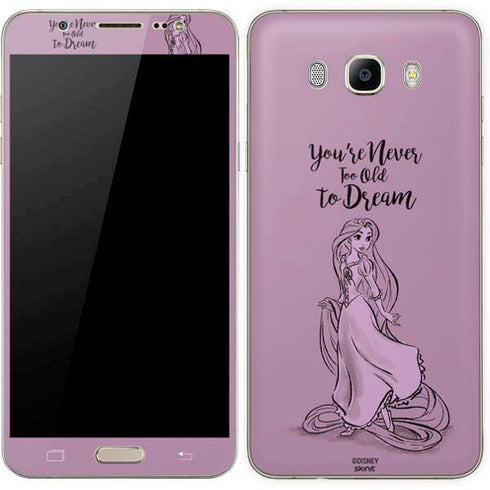 Disney Princess Rapunzel Never Too Old To Dream Art Galaxy J7 Skin
