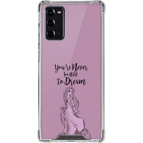Disney Princess Rapunzel Never Too Old To Dream Art Galaxy Note20 5G Clear Case