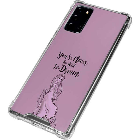 Disney Princess Rapunzel Never Too Old To Dream Art Galaxy Note20 5G Clear Case