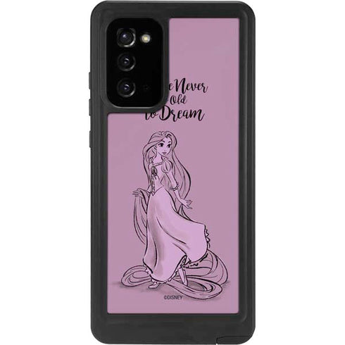 Disney Princess Rapunzel Never Too Old To Dream Art Galaxy Note20 5G Waterproof Case