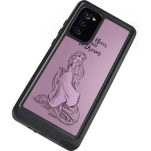 Disney Princess Rapunzel Never Too Old To Dream Art Galaxy Note20 5G Waterproof Case