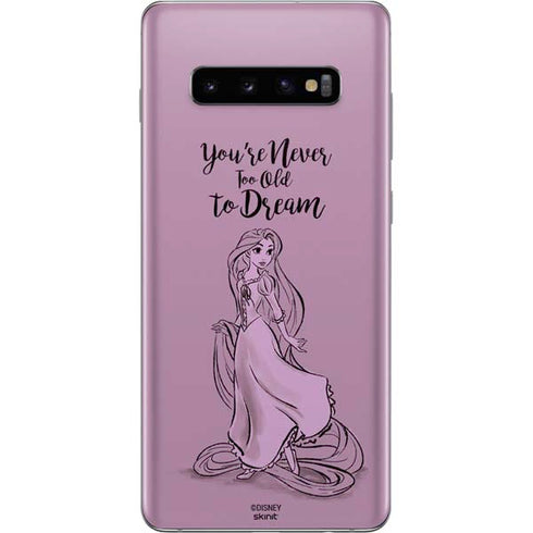 Disney Princess Rapunzel Never Too Old To Dream Art Galaxy S10 Plus Skin