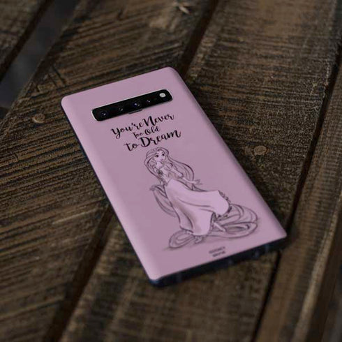 Disney Princess Rapunzel Never Too Old To Dream Art Galaxy S10 Plus Skin