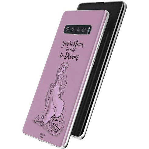 Disney Princess Rapunzel Never Too Old To Dream Art Galaxy S10 Skin