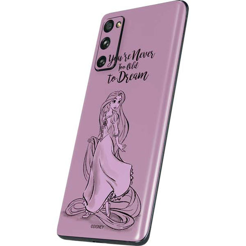 Disney Princess Rapunzel Never Too Old To Dream Art Galaxy S20 Fan Edition Skin