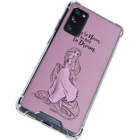 Disney Princess Rapunzel Never Too Old To Dream Art Galaxy S20 FE Clear Case