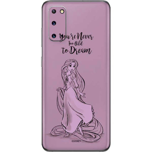 Disney Princess Rapunzel Never Too Old To Dream Art Galaxy S20 Skin