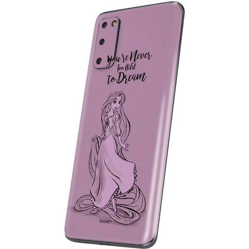 Disney Princess Rapunzel Never Too Old To Dream Art Galaxy S20 Skin