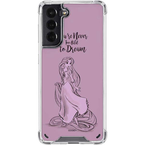 Disney Princess Rapunzel Never Too Old To Dream Art Galaxy S21 5G Clear Case