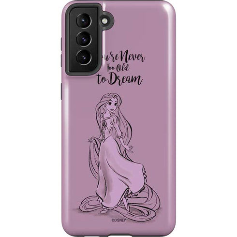 Disney Princess Rapunzel Never Too Old To Dream Art Galaxy S21 Plus 5G Pro Case